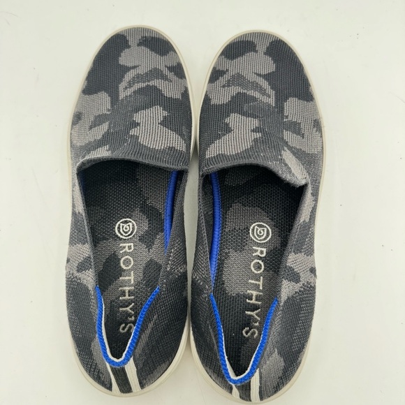 Rothy's Black and Gray Camouflage Slip-On Loafers - Picture 5 of 7
